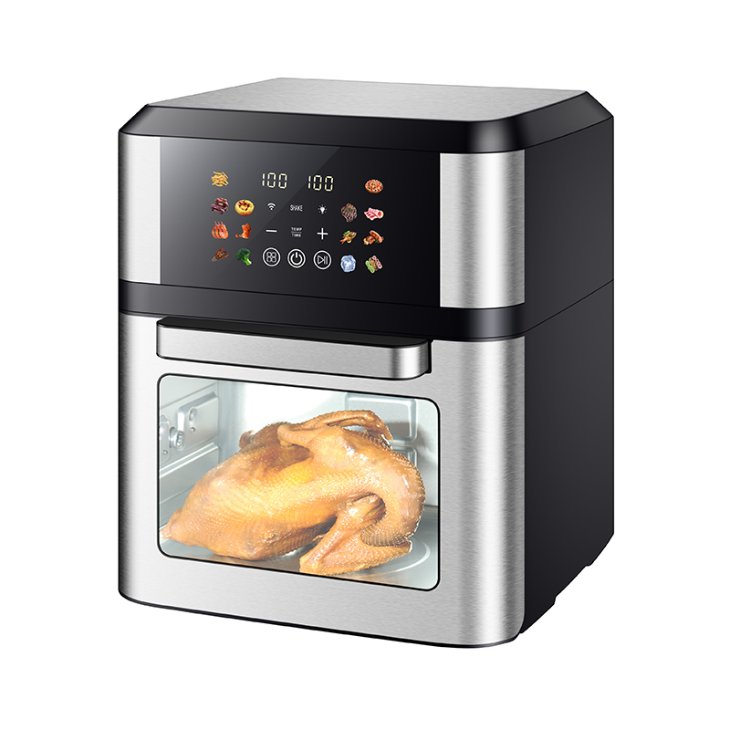 How does the taste and texture of food cooked in an air fryer oven compare to traditional frying?
